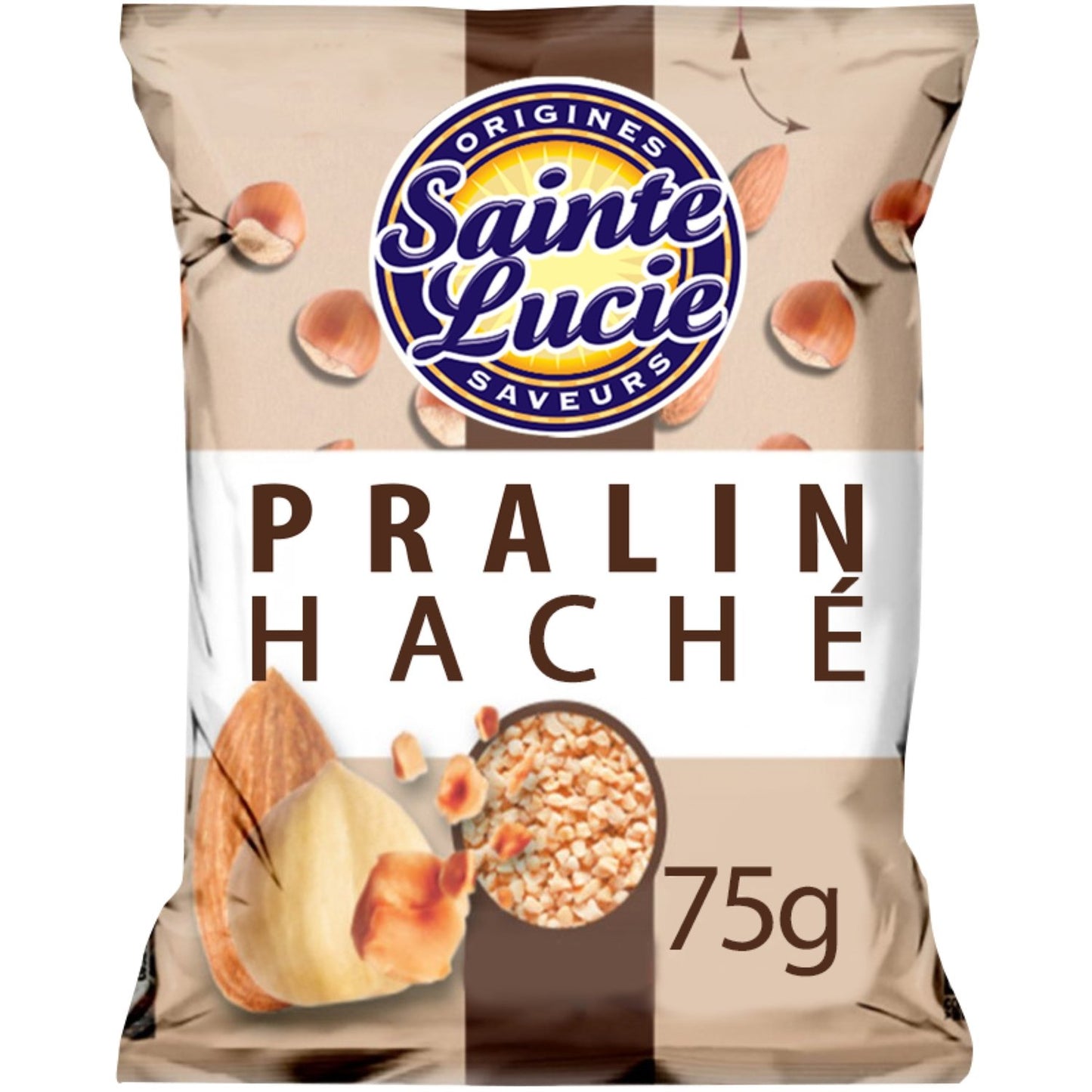 Pralin Doré Haché SAINTE LUCIE le sachet de 75 g