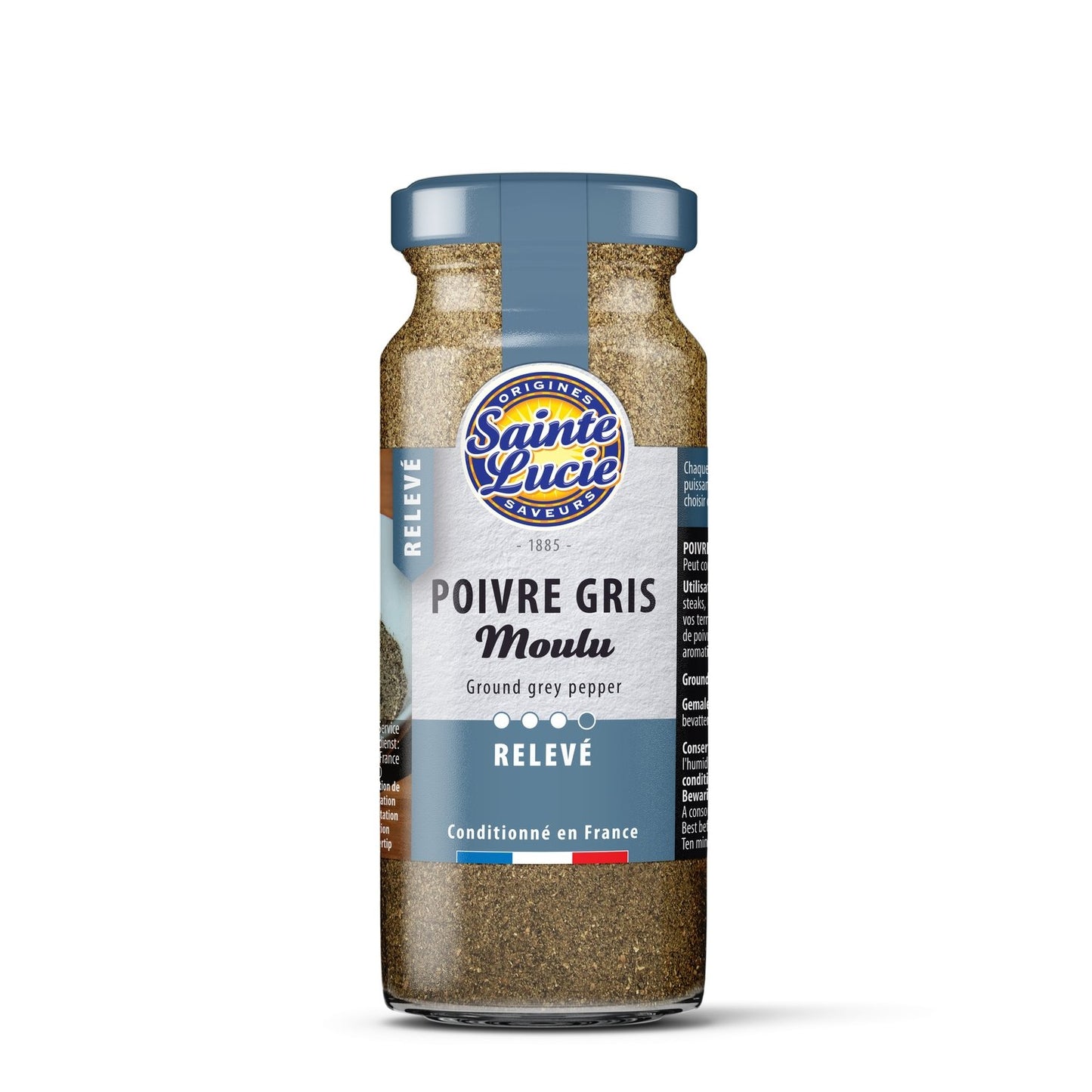 Poivre Gris Moulu SAINTE LUCIE le flacon de 50g