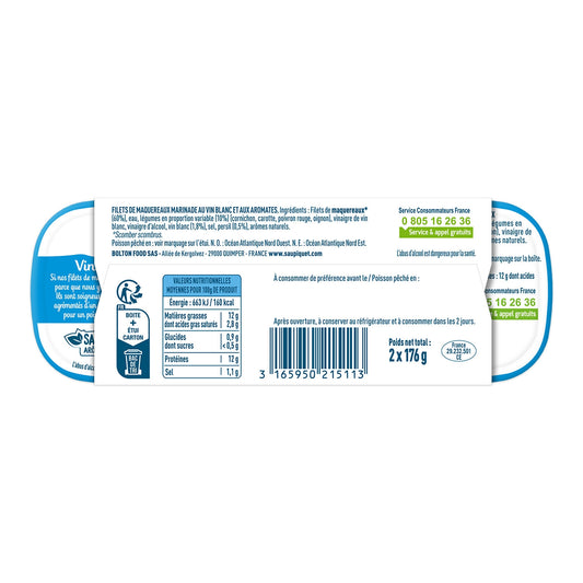 Makrelenfilet in Weißwein und Kräutern SAUPIQUET