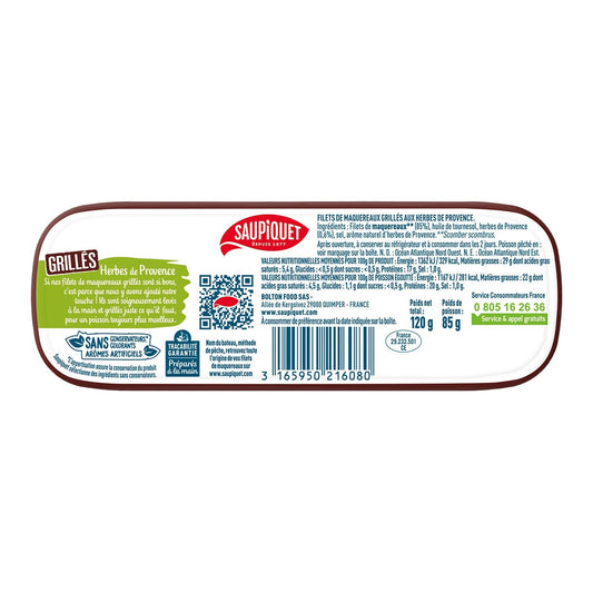Gegrillte Makrelenfilets/Provence Kräuter SAUPIQUET