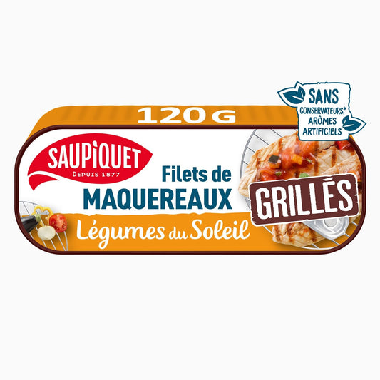 Gegrillte Makrelenfilets mit sonnengetrocknetem Gemüse SAUPIQUET