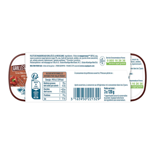 Gegrillte Makrele nach mexikanischer Art SAUPIQUET