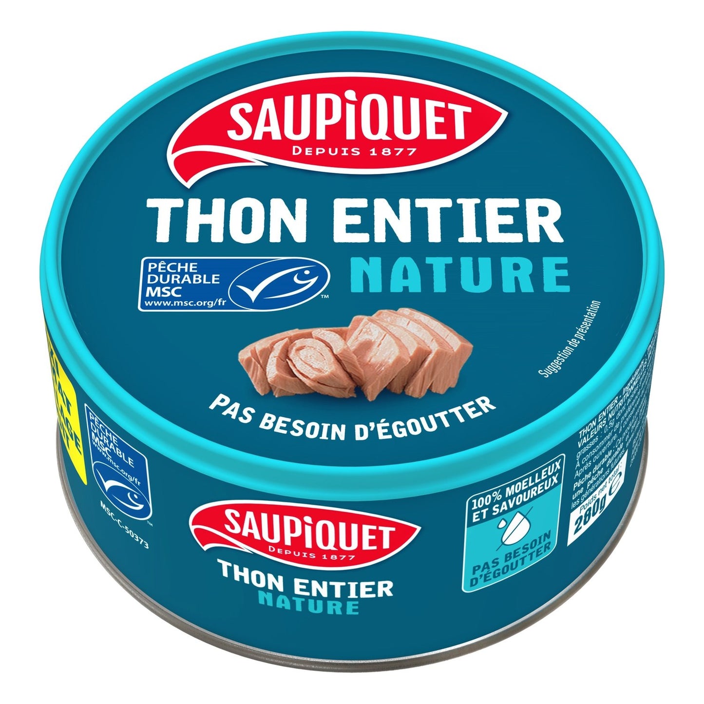 MSC SAUPIQUET Whole Tuna in Natural