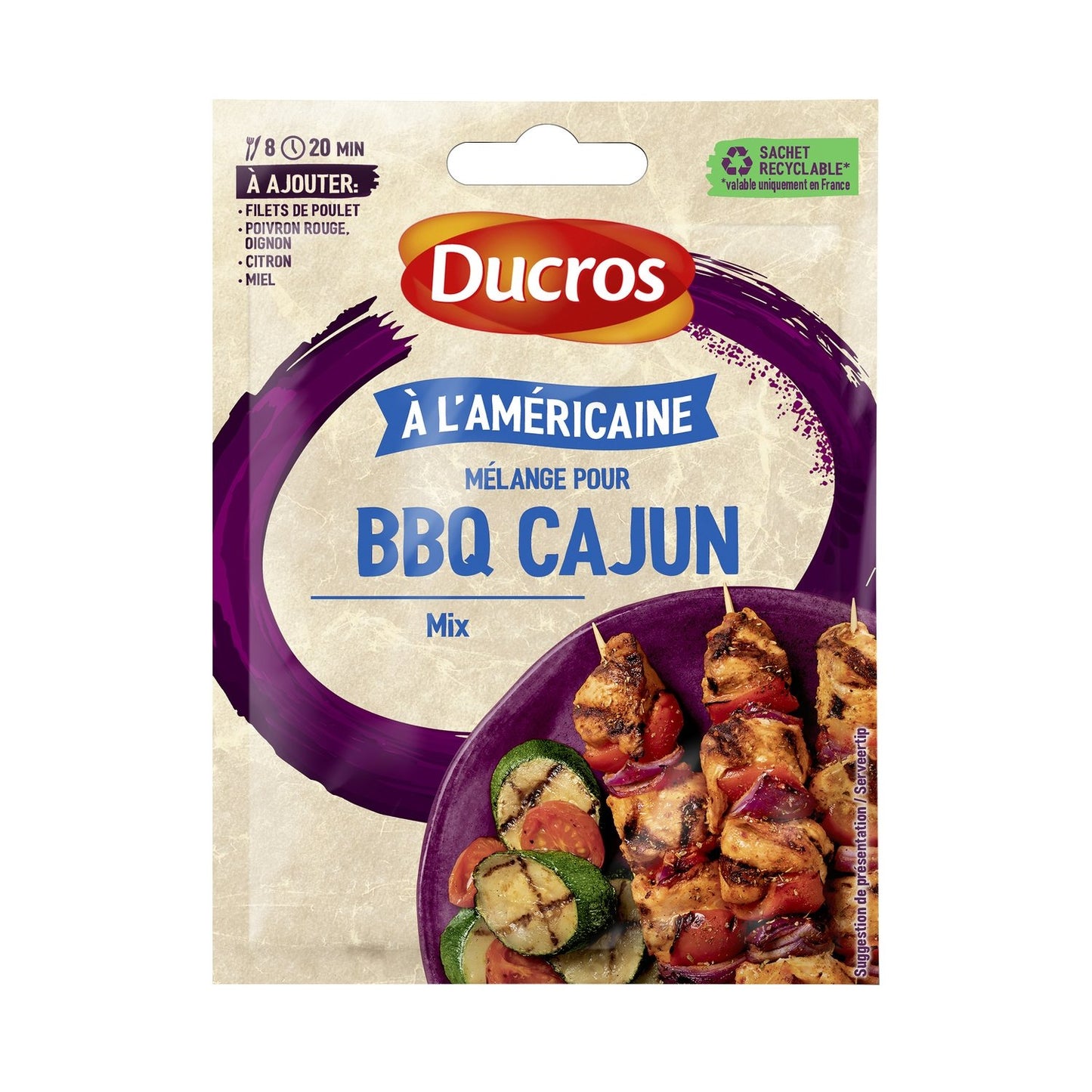 Mélange pour Barbecue Cajun DUCROS le sachet de 25g