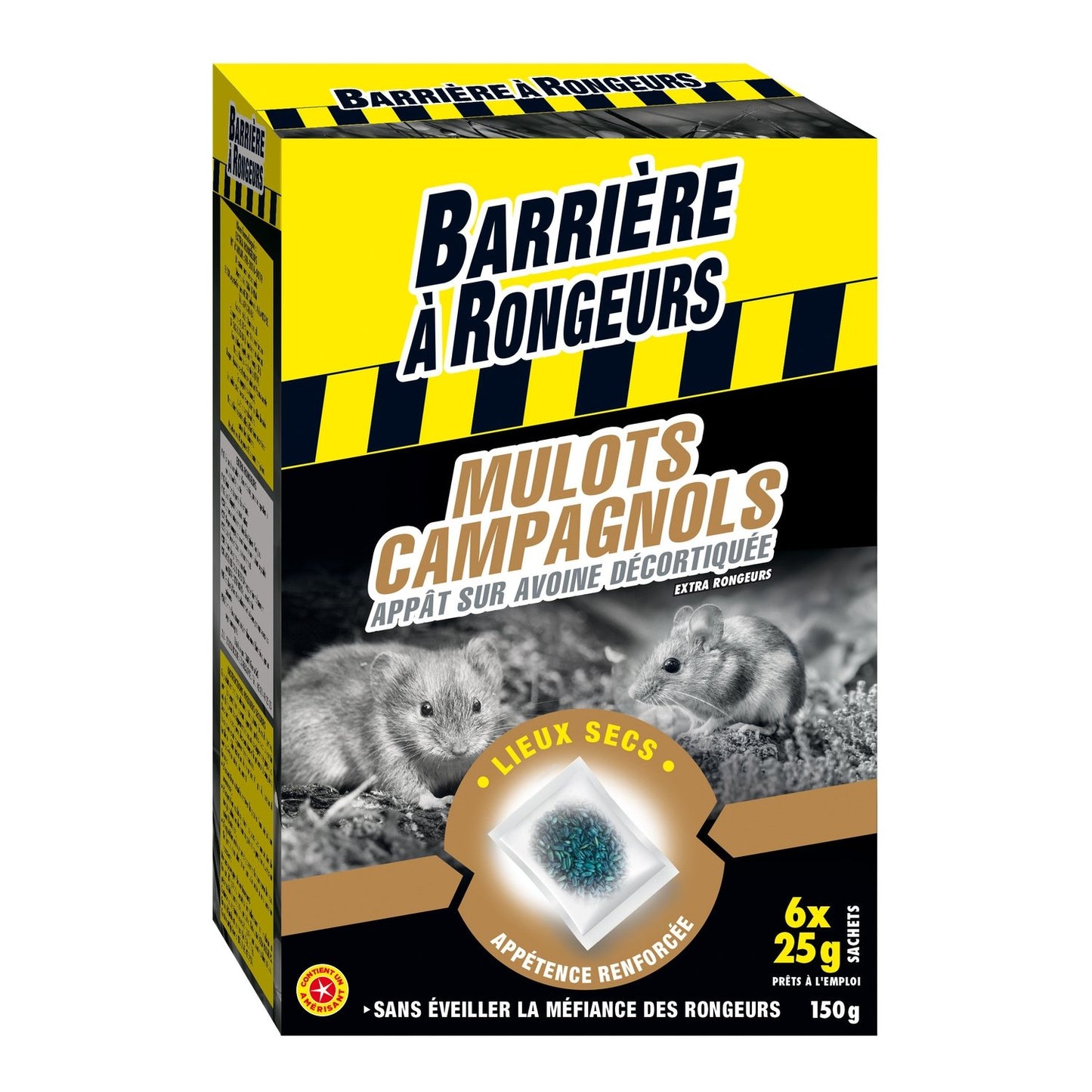 Anti Rats and Mice Field Voles Bait on Hulled Oats 150 G RODENT BARRIER