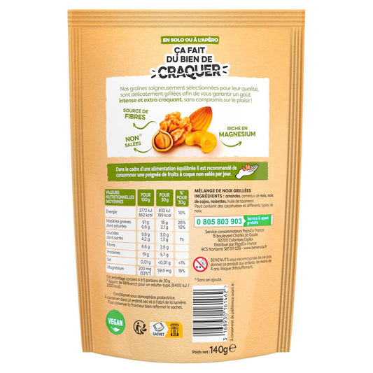 Unsalted Seed Mix Almonds, Walnuts, Cashews, Hazelnuts BENENUTS RAW PLEASURE