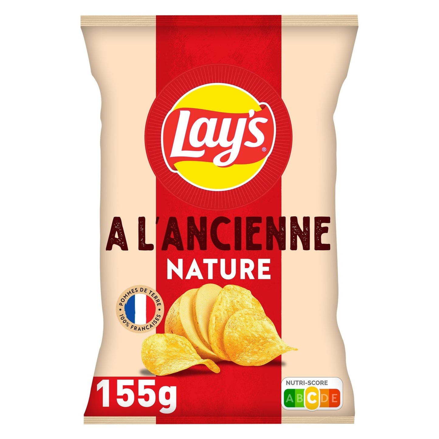 Chips à l'Ancienne Nature LAY'S le sachet de 155g