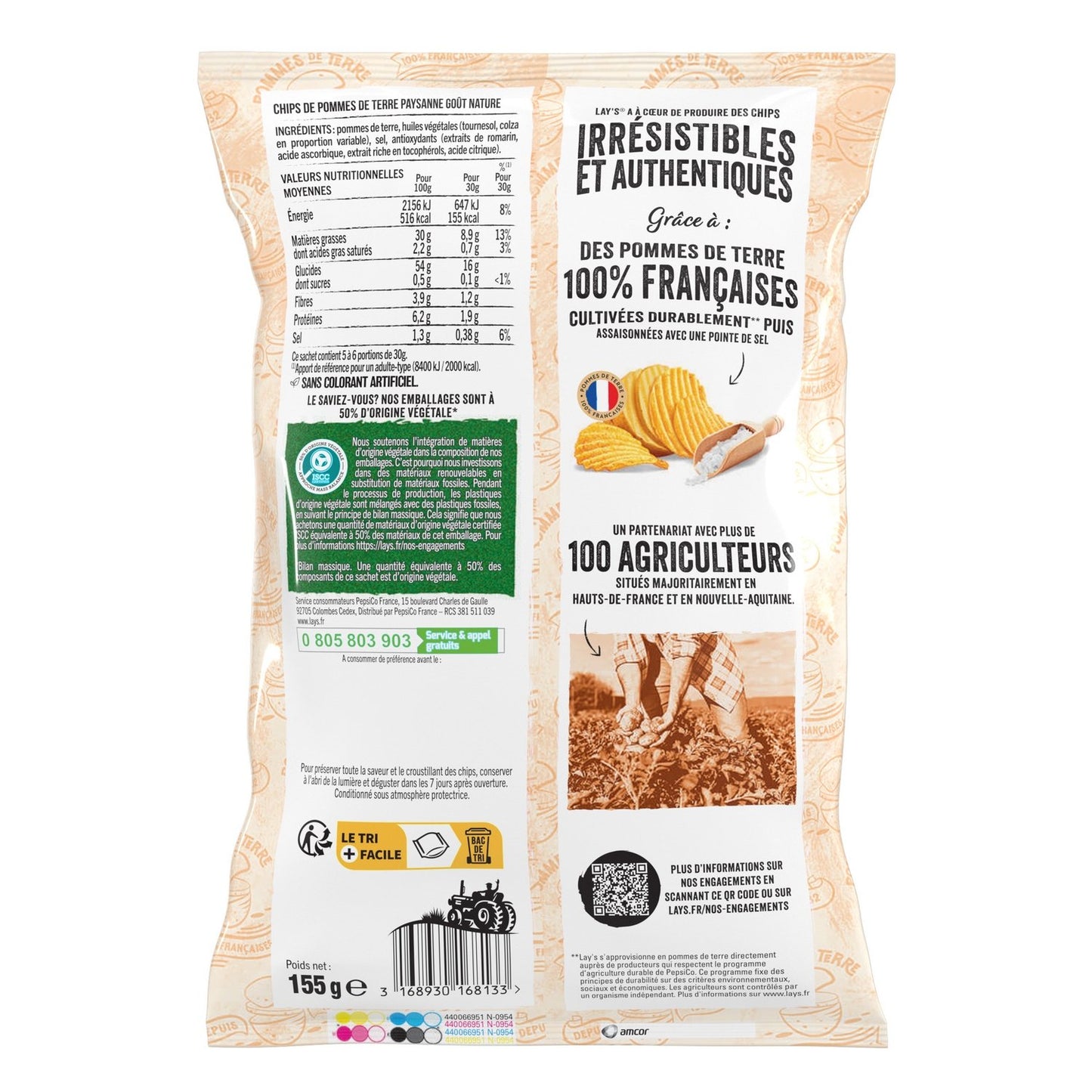 Chips Recette Paysanne Nature LAY'S