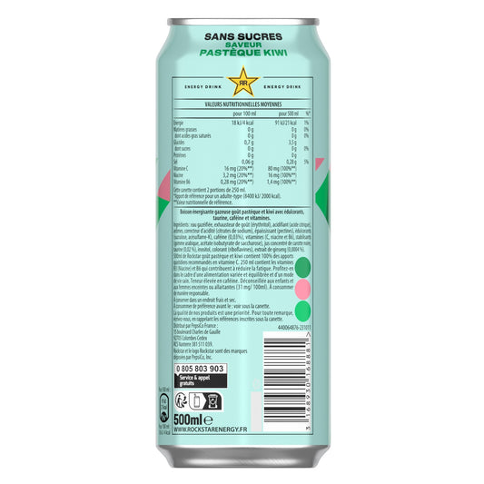 Boisson Énergisante Goût Pastèque Kiwi ROCKSTAR