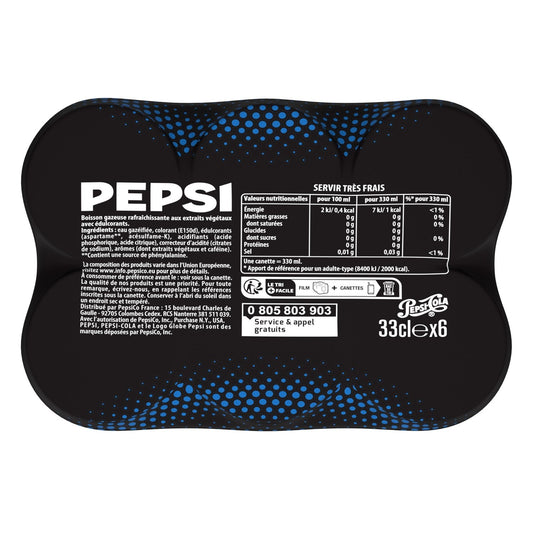 Soda au Cola Zéro Sucres PEPSI