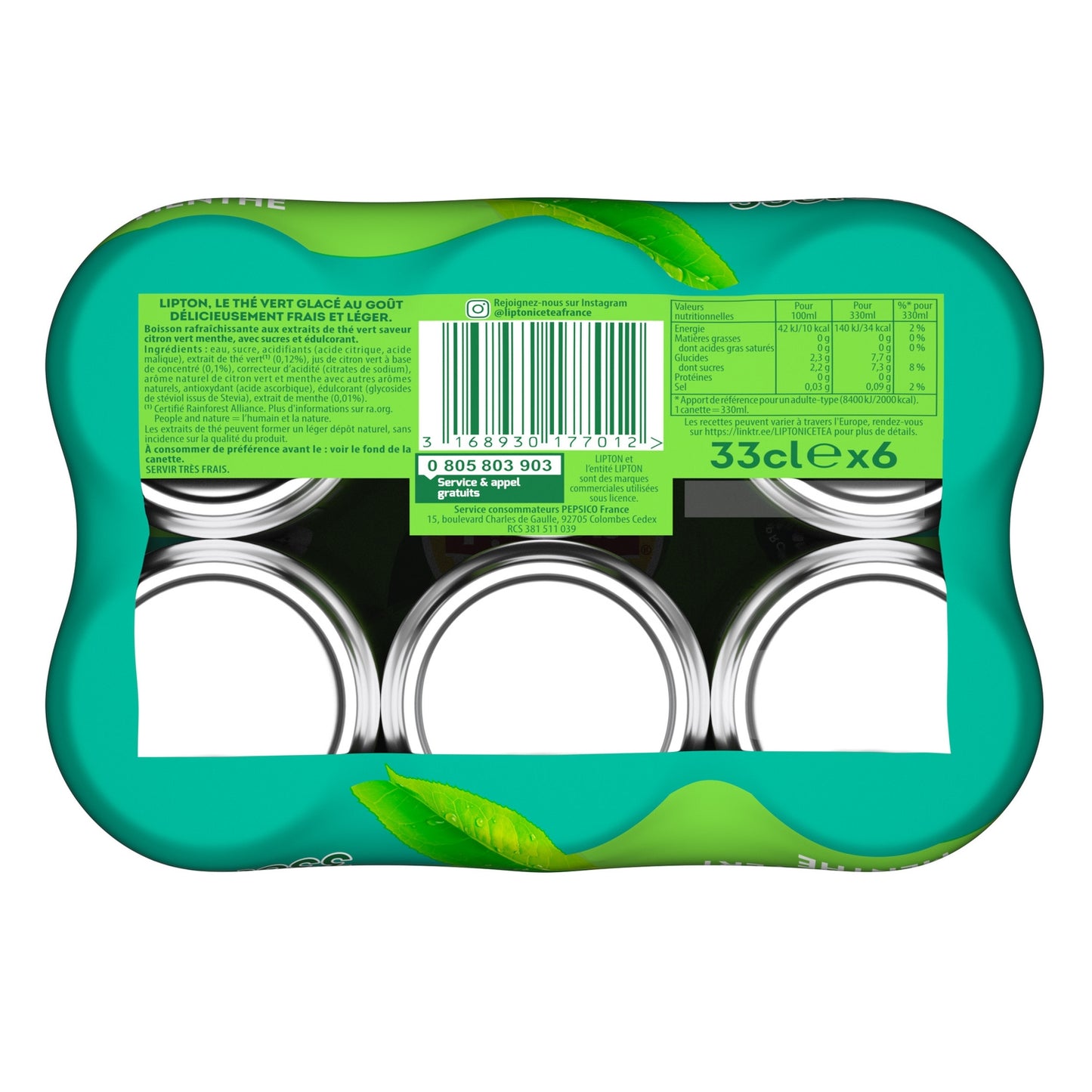Lipton Iced Green Tea Drink with Lime and Mint