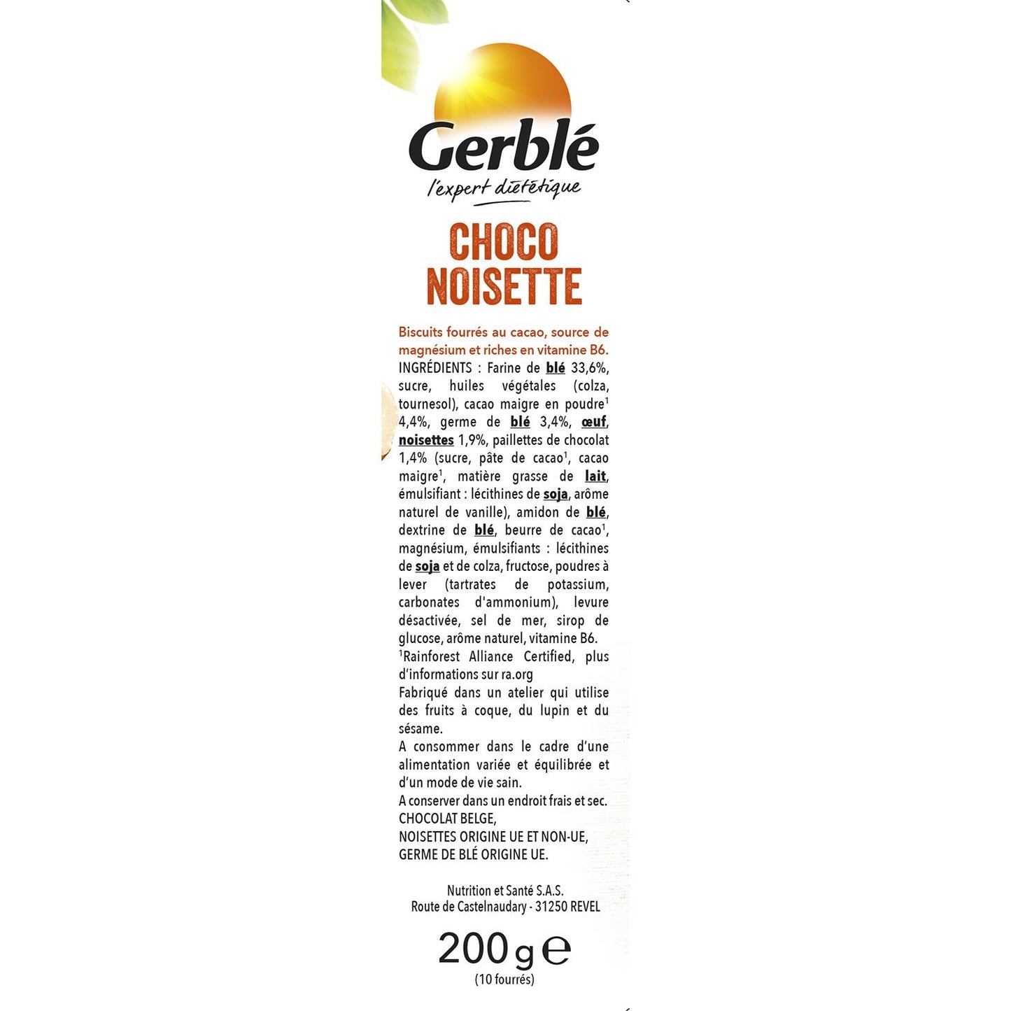 GERBLE Chocolate Hazelnut Filled Biscuit