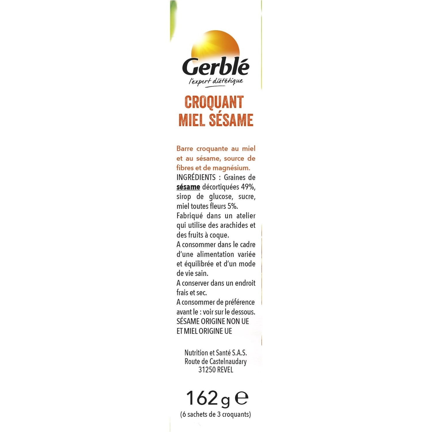 Biscuit Croquant Miel Sésame GERBLE