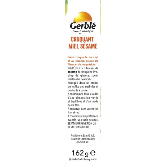 Biscuit Croquant Miel Sésame GERBLE