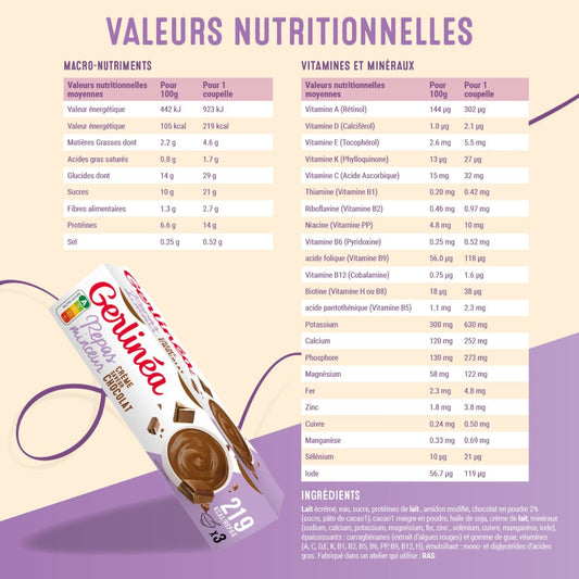 Coupelle Repas Minceur Crème Chocolat GERLINEA