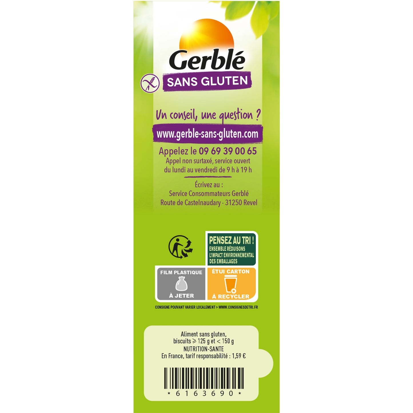 Barres Céréales Chocolat Sans Gluten GERBLE