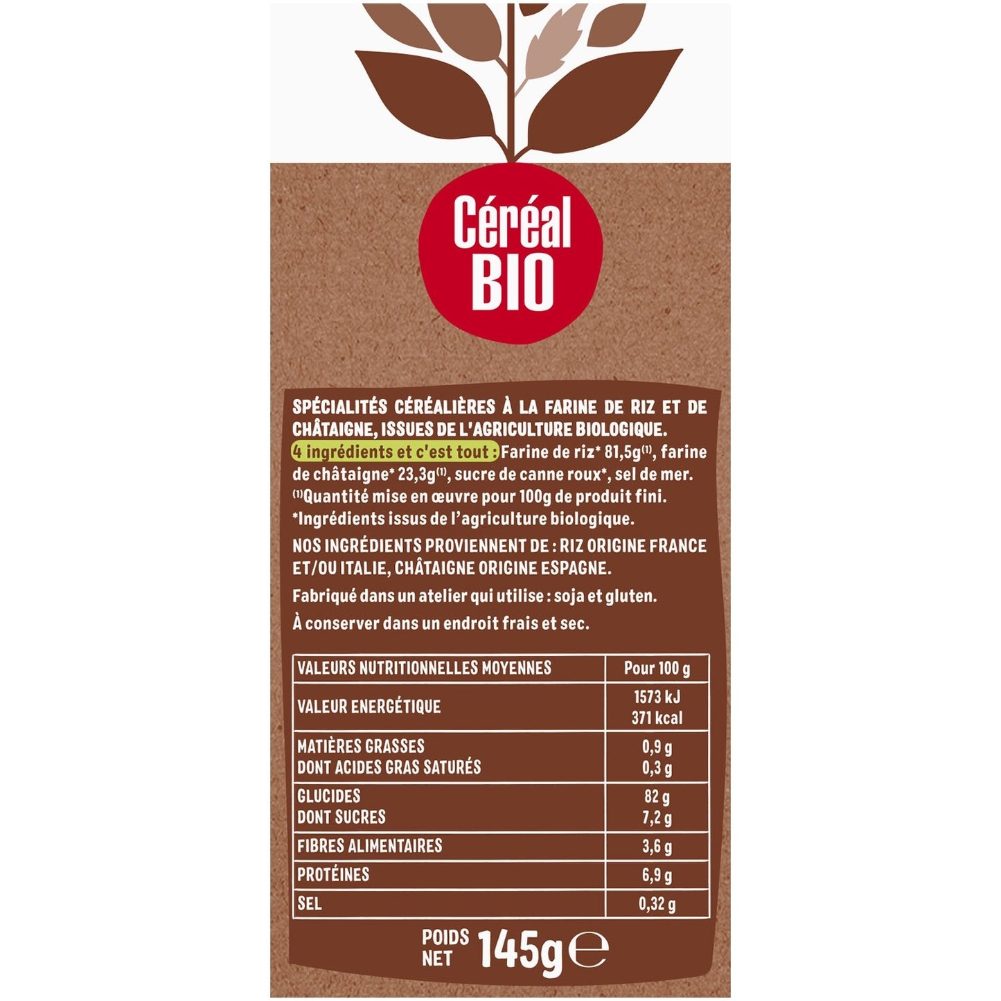 Torradas Crocantes de Castanha Biológicas CEREAL BIO