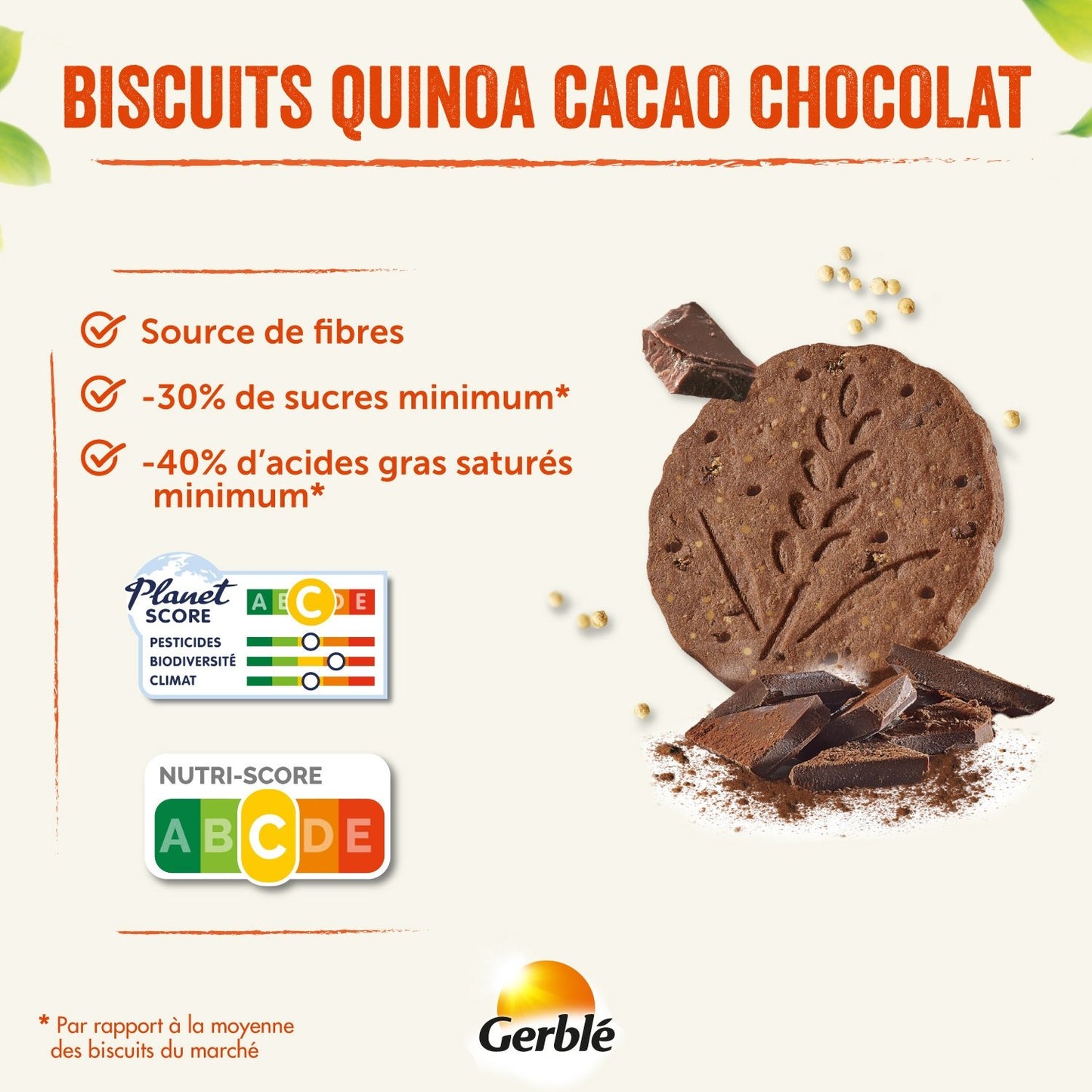 GERBLE Quinoa Cocoa Chocolate Biscuit
