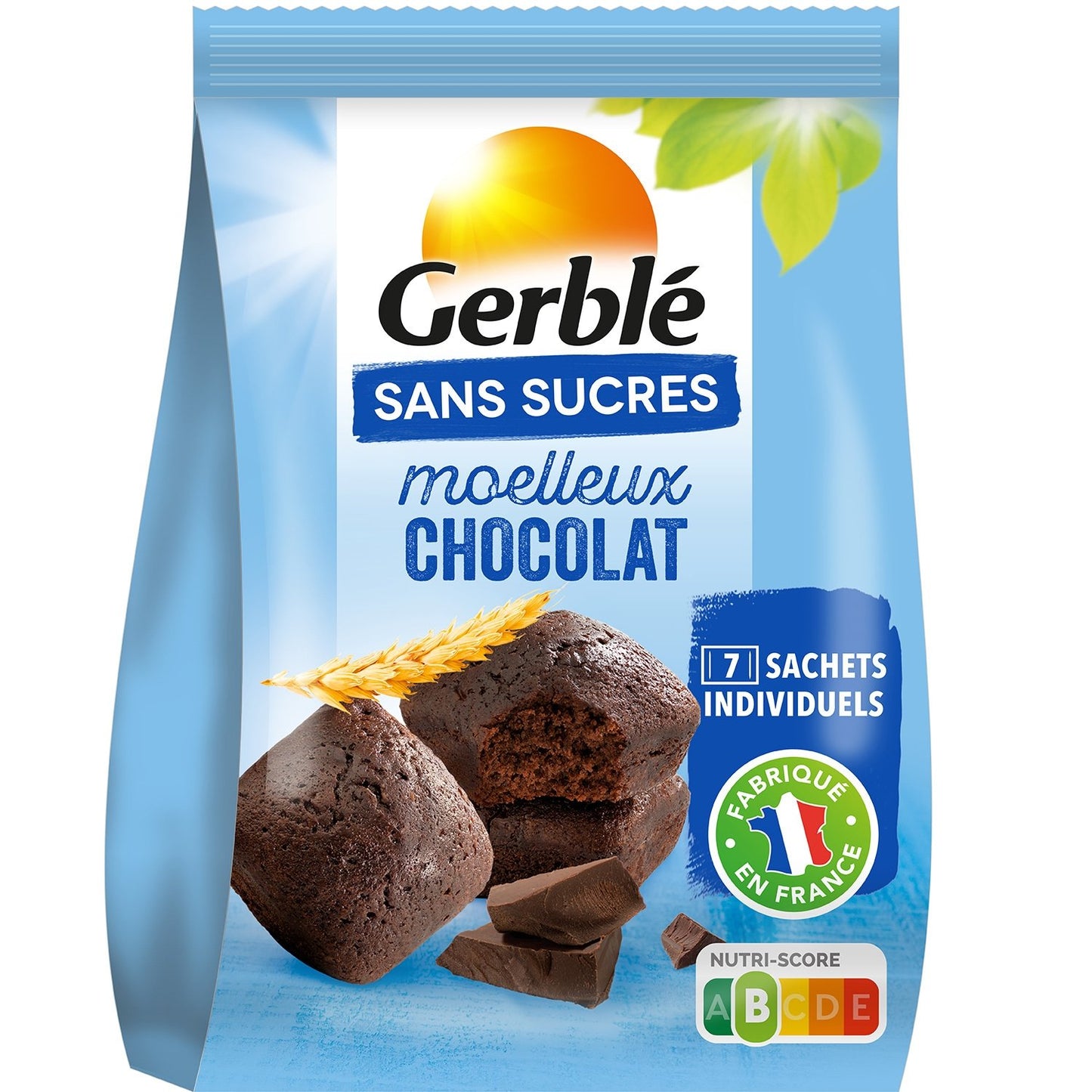 Moelleux Chocolat Sans Sucres GERBLE le sachet de 196g