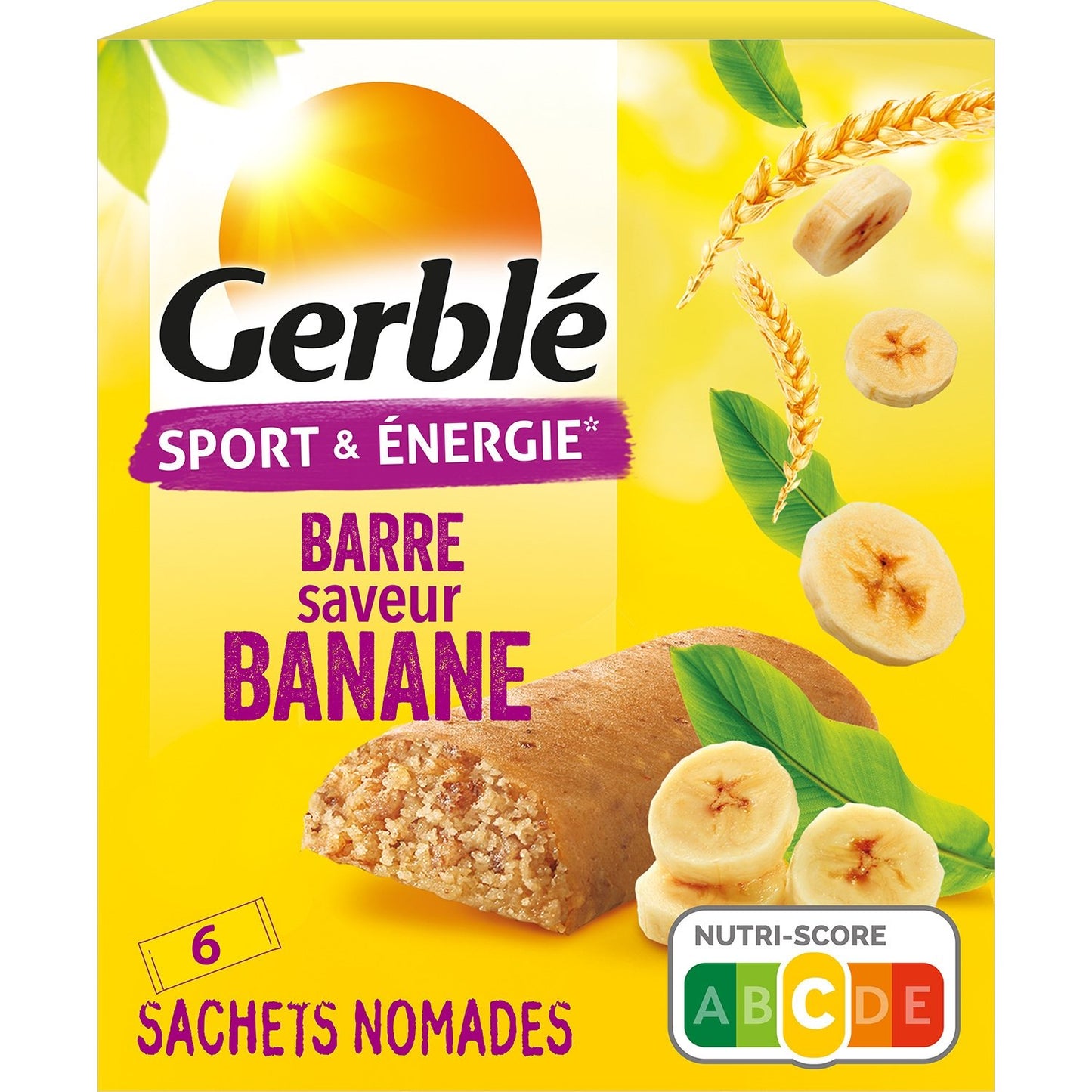 Barres de l'Effort Banane GERBLE les 6 barres de 25 g