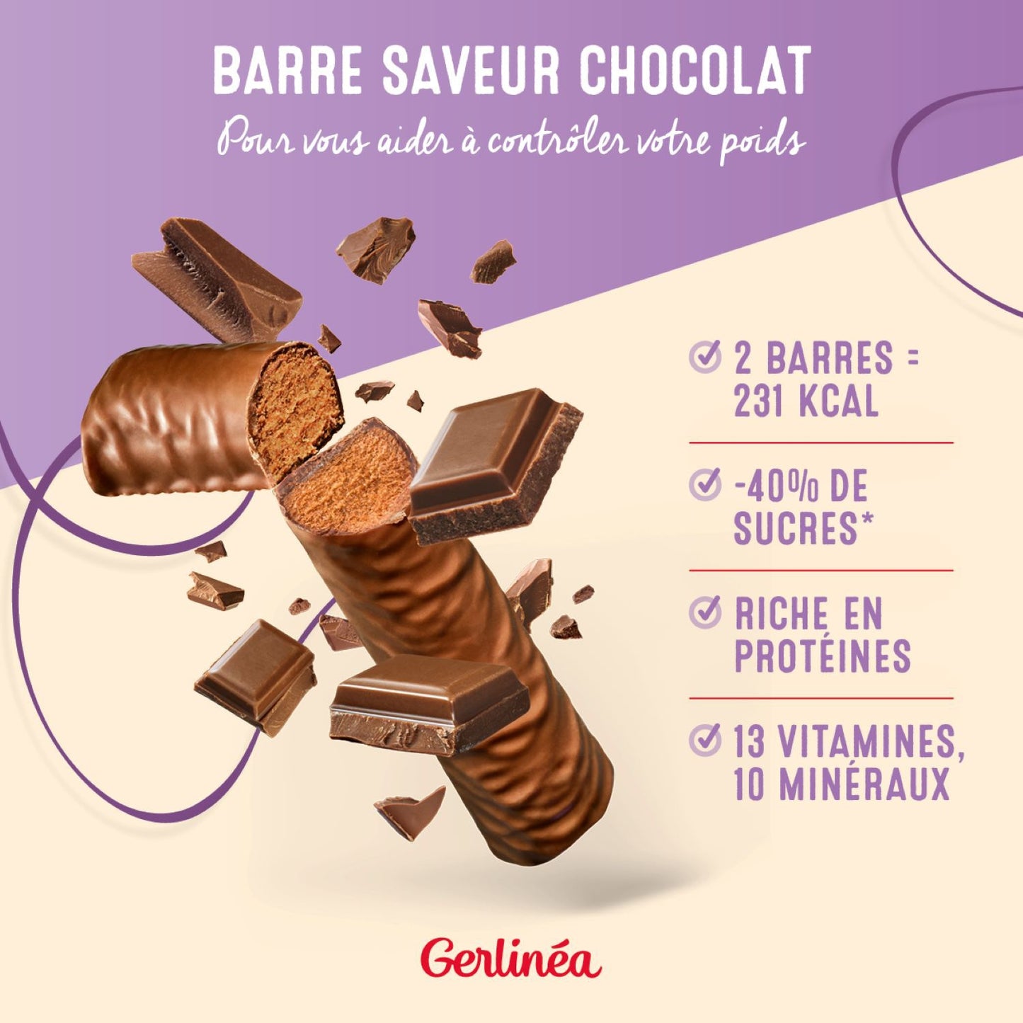 GERLINEA Chocolate Flavor Meal Bar