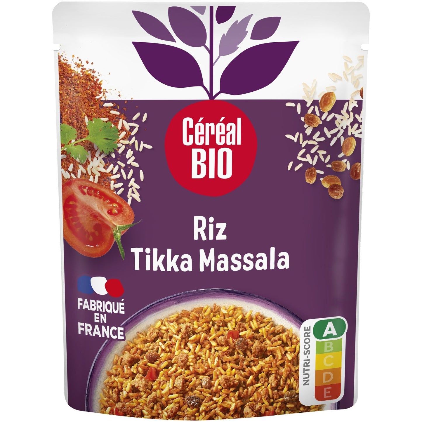 Riz et Soja aux Épices Tikka Massala Bio CEREAL BIO le sachet de 220g