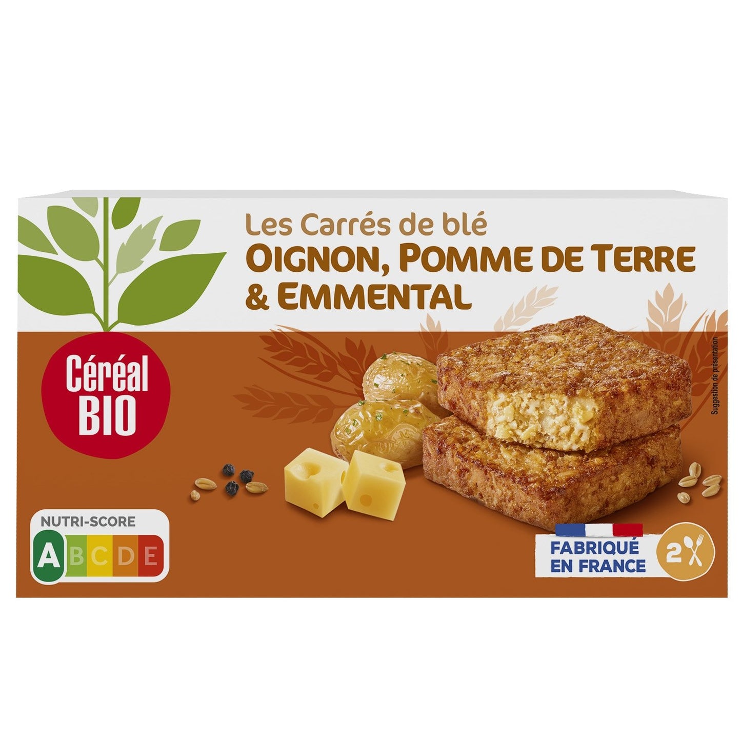 Galettes Blé, Oignon, Pomme de Terre et Emmental Bio CEREAL BIO les 2 galettes de 100g
