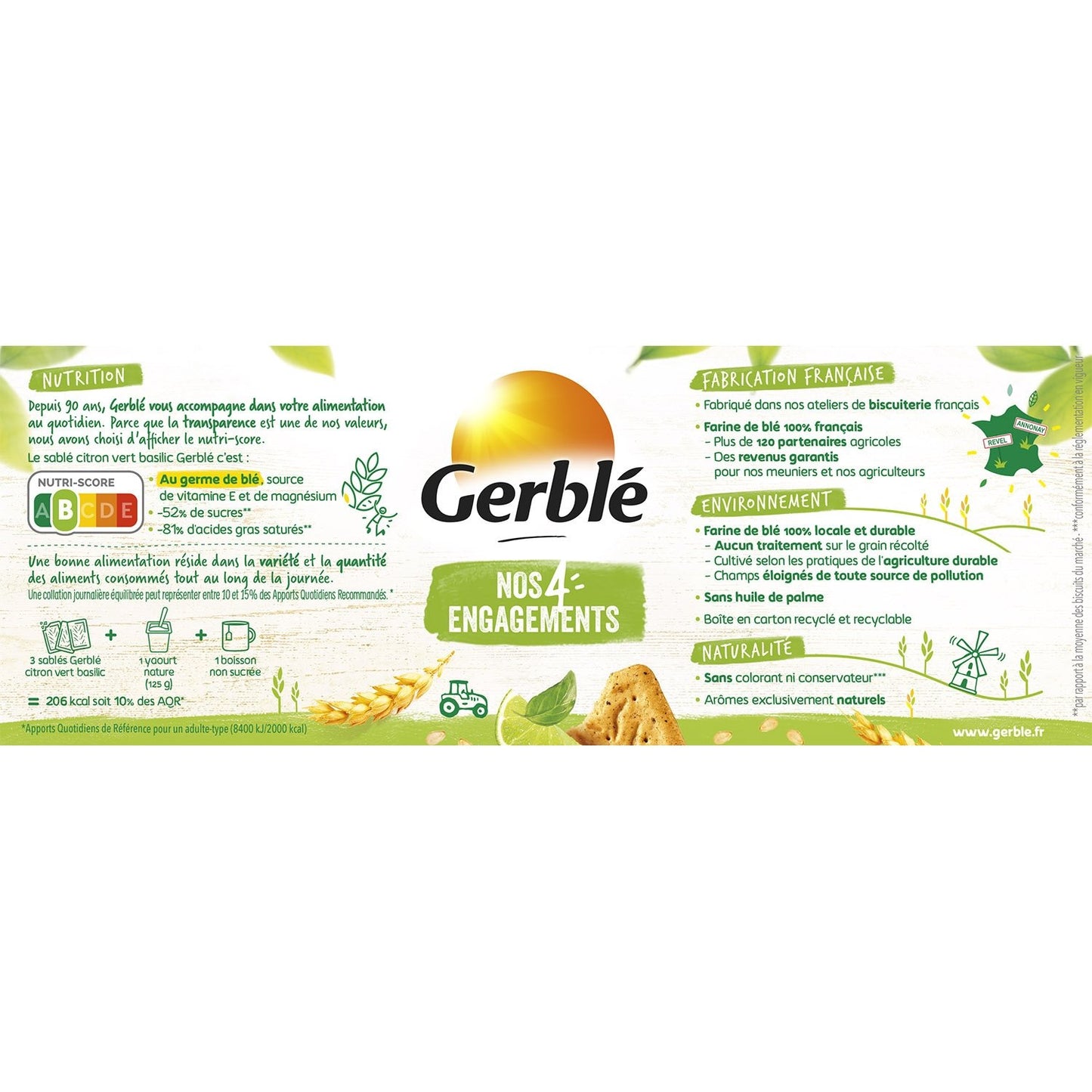 GERBLE Shortbread mit Limette und Basilikum