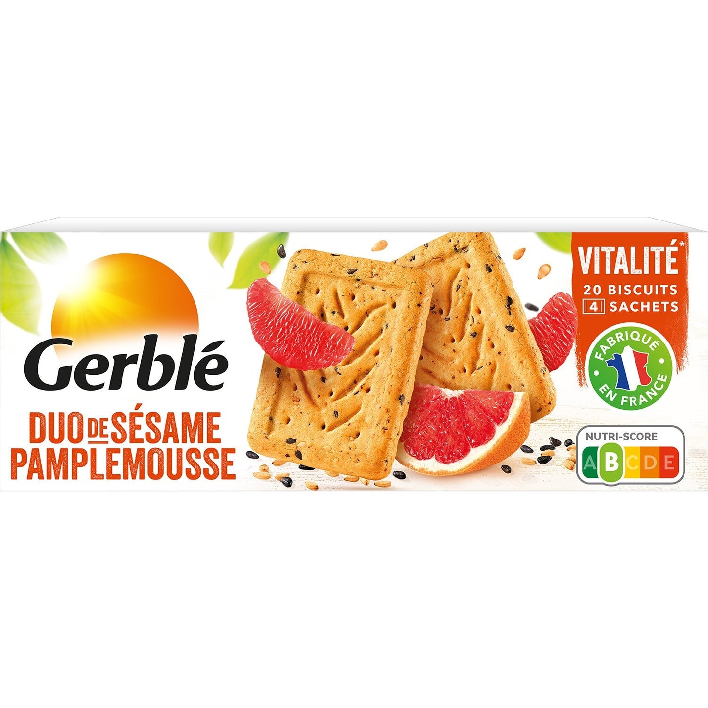 Biscuit Sésame Pamplemousse GERBLE la boite de 200g