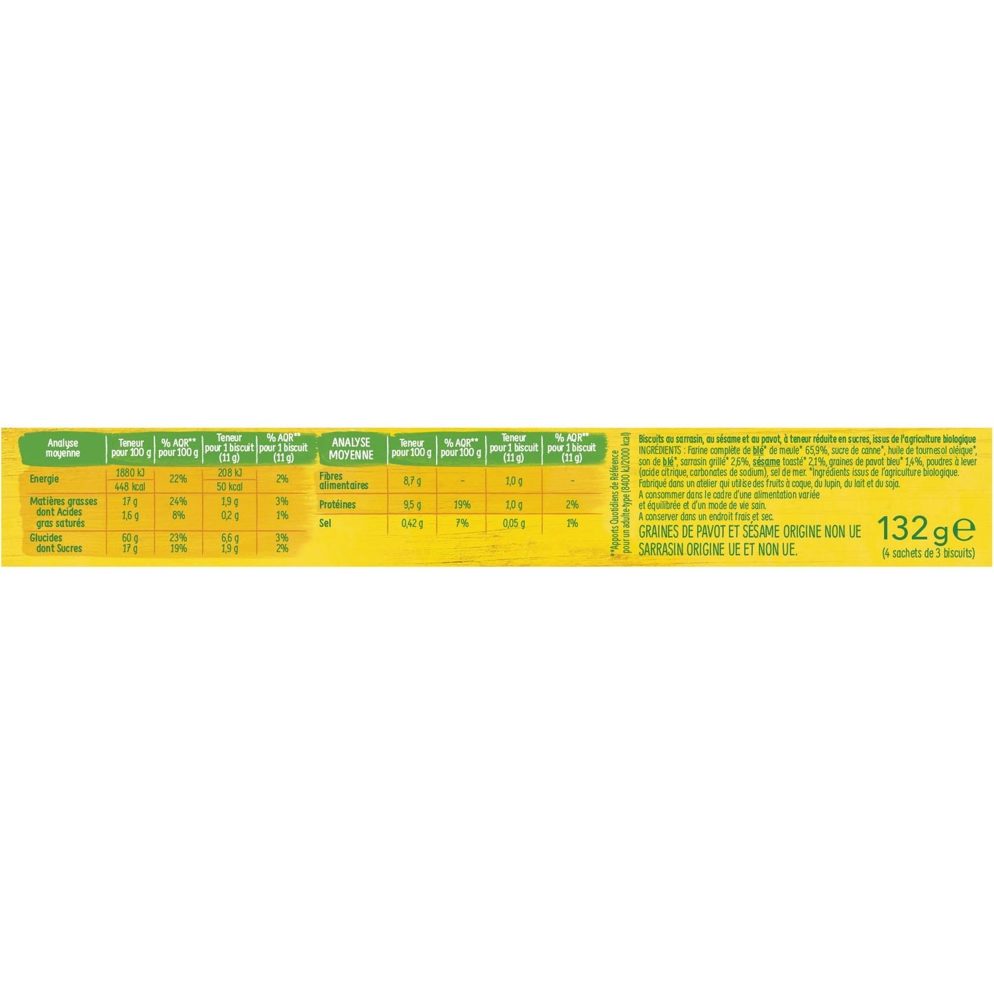 Biscuit 3 Graines GERBLE BIO