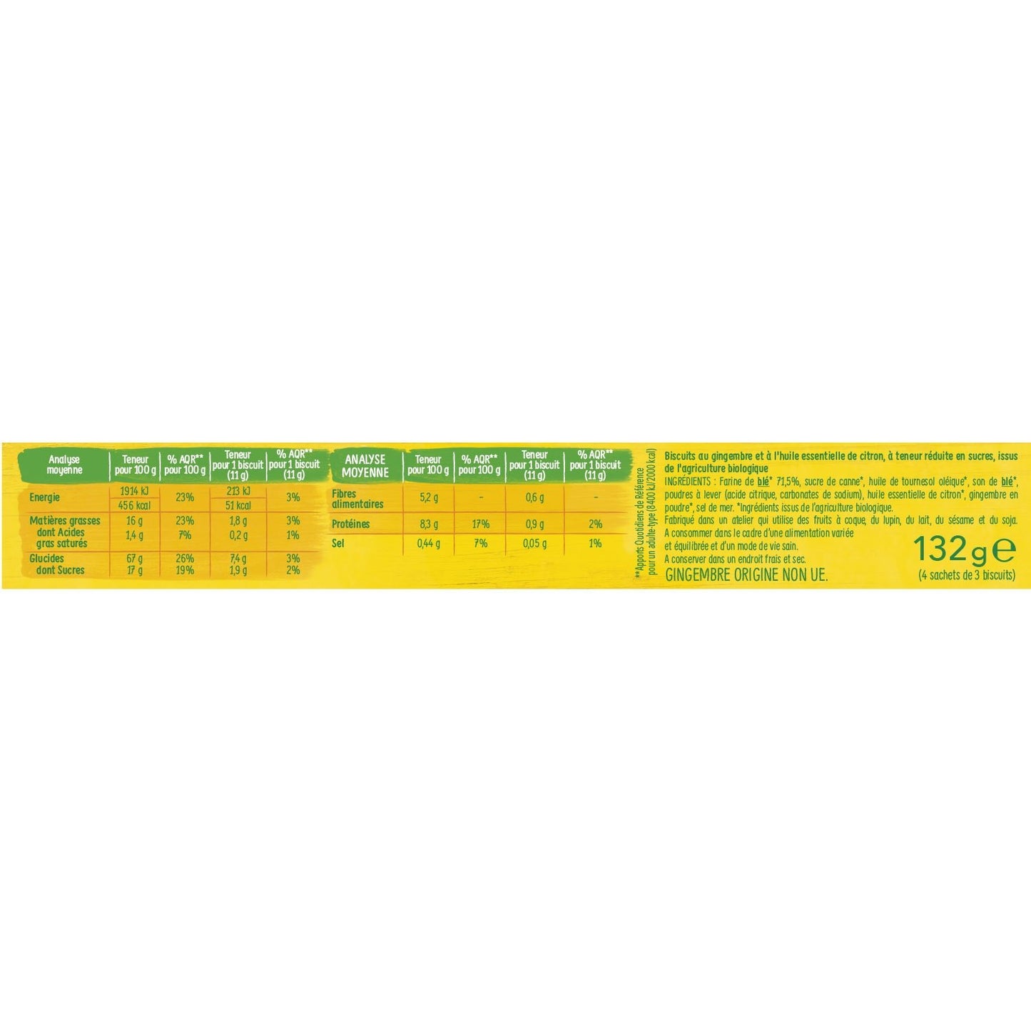 Biscuit Citron Gingembre GERBLE BIO