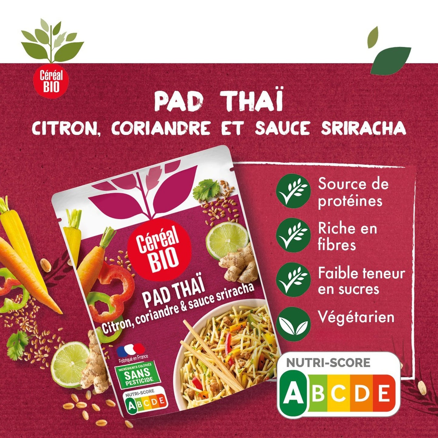 Fideos Pad Thai ecológicos CEREAL BIO