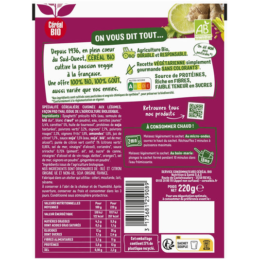 Nouilles Pad Thaï Bio CEREAL BIO