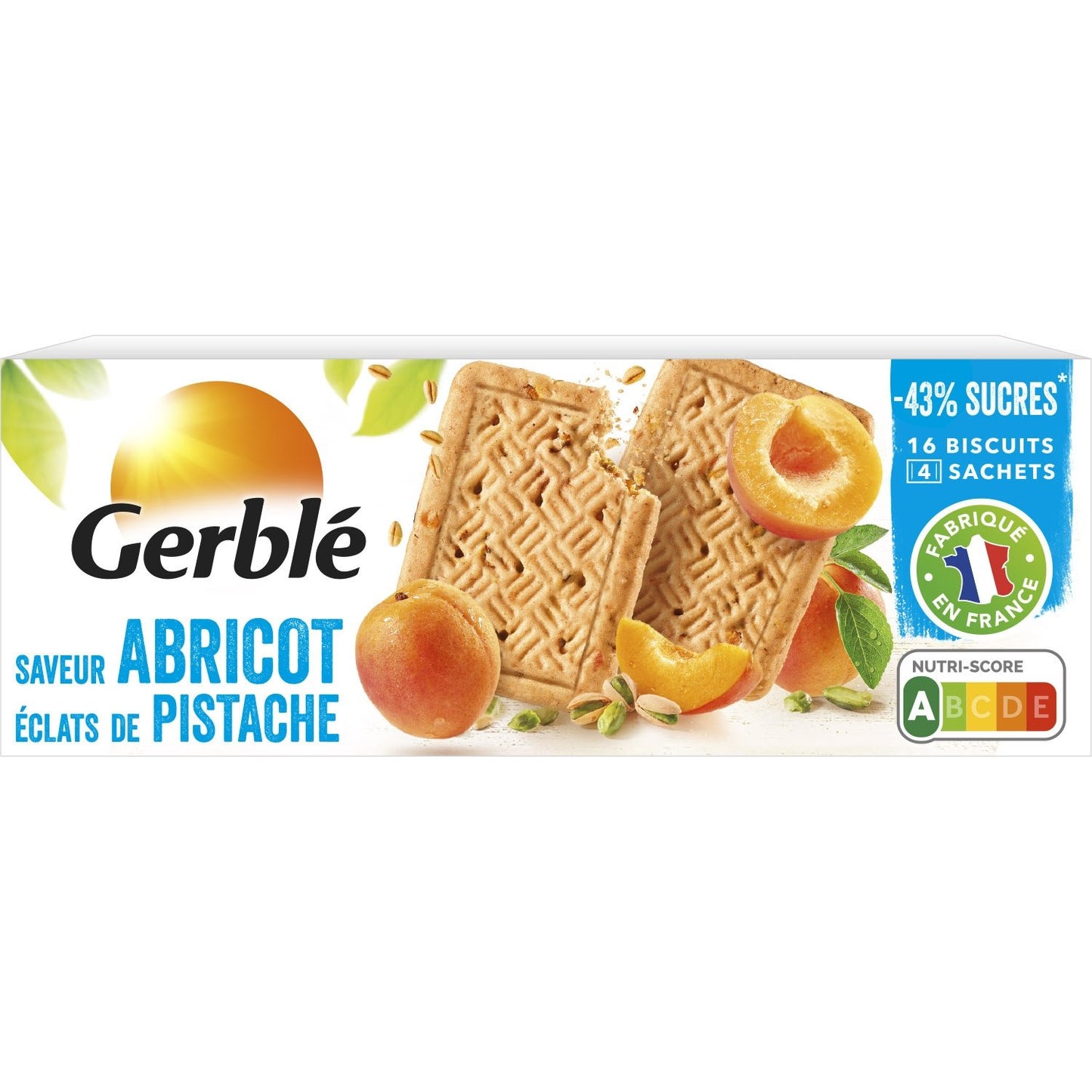 Biscuit Pistache Abricot GERBLE la boite de 160 g