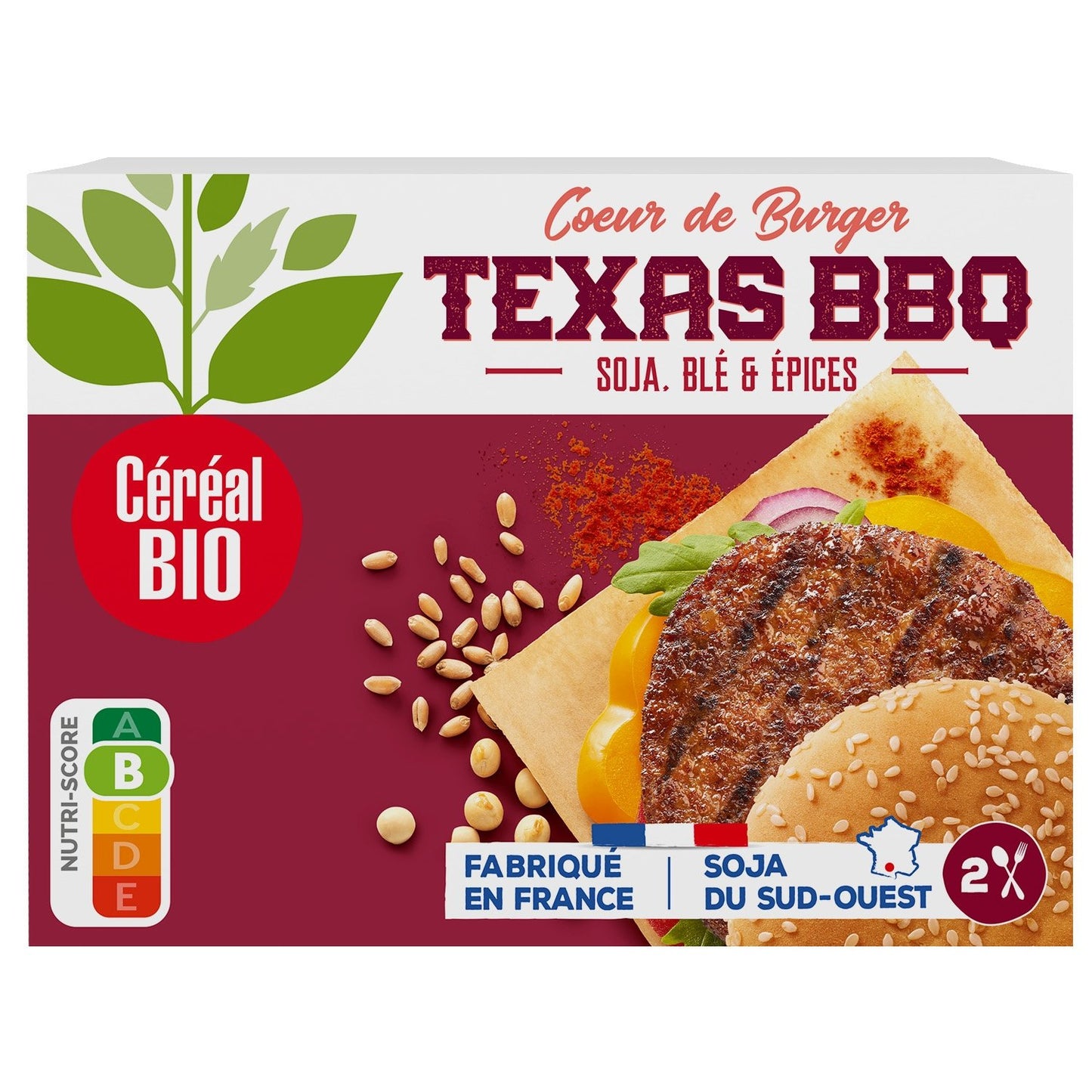Cœur de Burger Texas BBQ CEREAL BIO la paquet de 160g