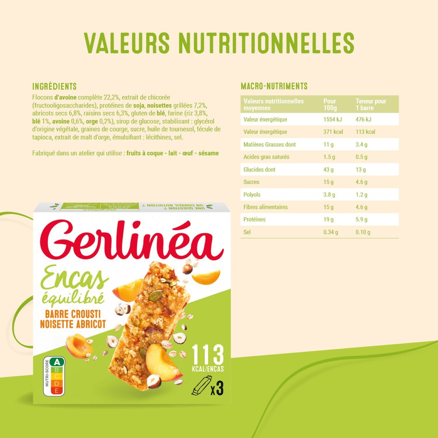 Biscuits Abricot, Noisettes & Graines de Courge GERLINEA