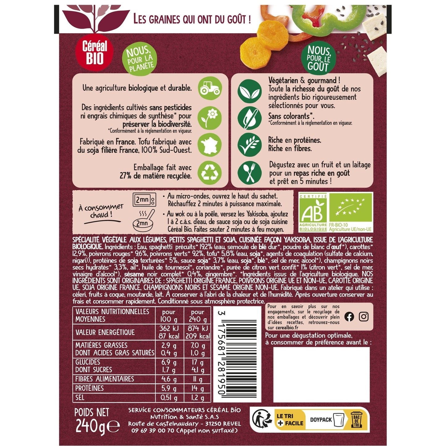 Express-Menü Gemüse Sesam Bio CEREAL BIO