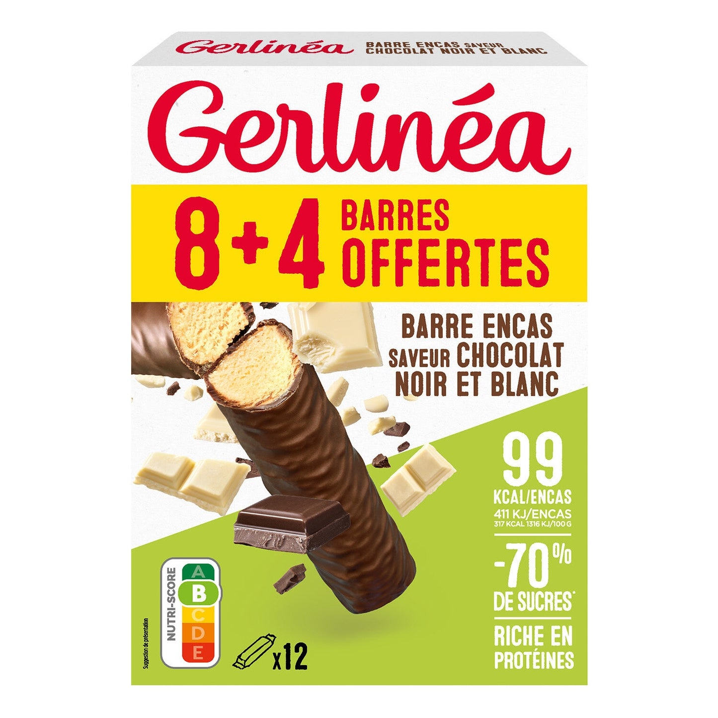 GERLINEA Dark & White Chocolate Cereal Bar