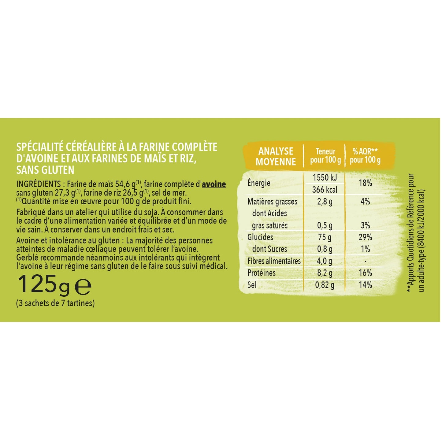 Tartine Matin Nature GERBLE