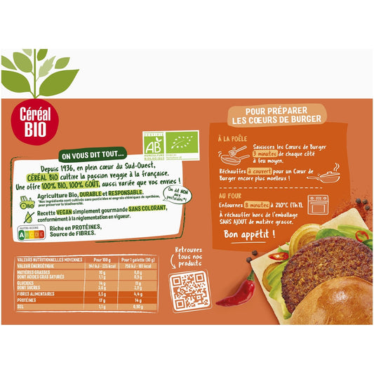 Steak Veggie Louisiana Spicy Epices Cajun & Oignons Bio CEREAL BIO