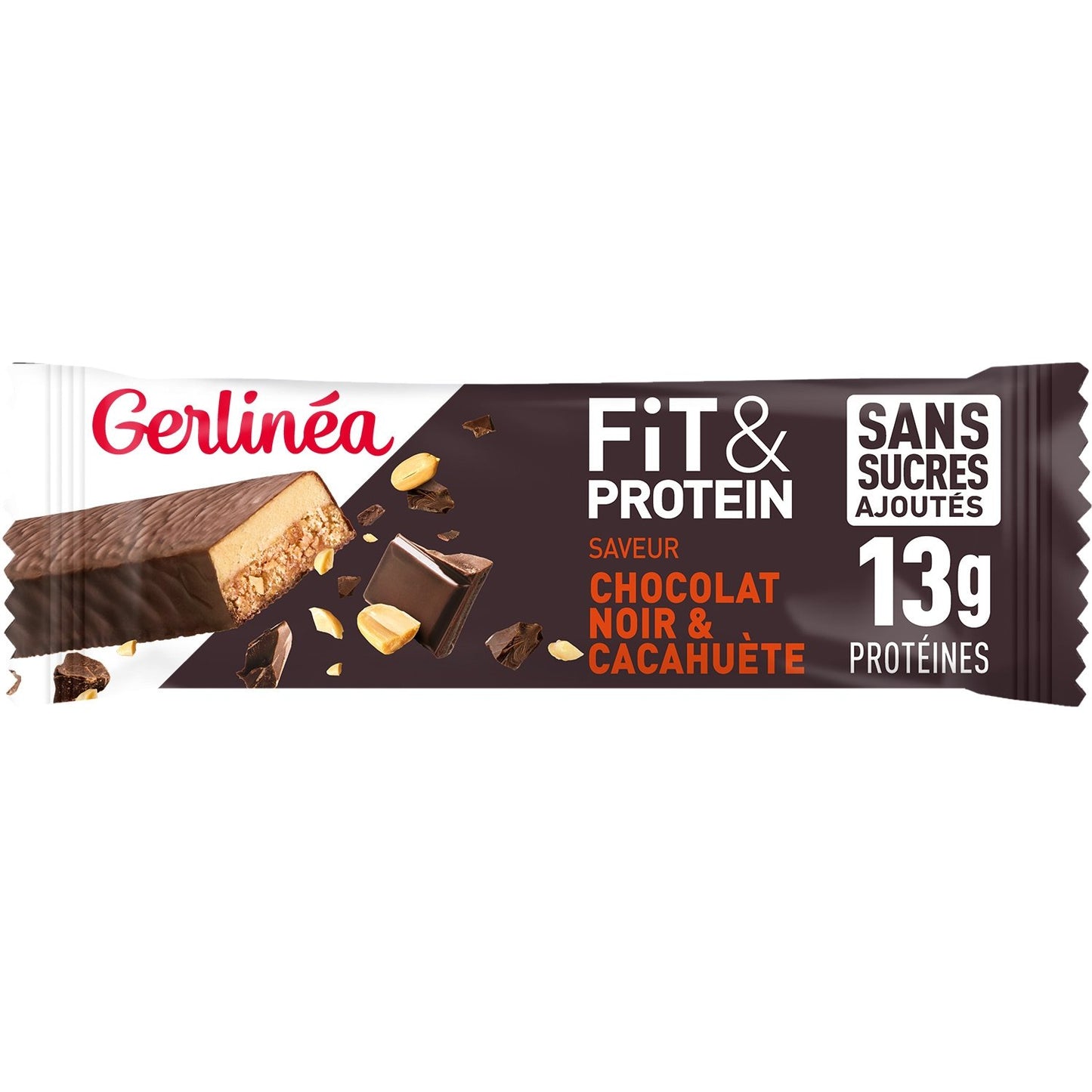 Barre Protéinée Cacahuete Chocolat GERLINEA la barre de 45g
