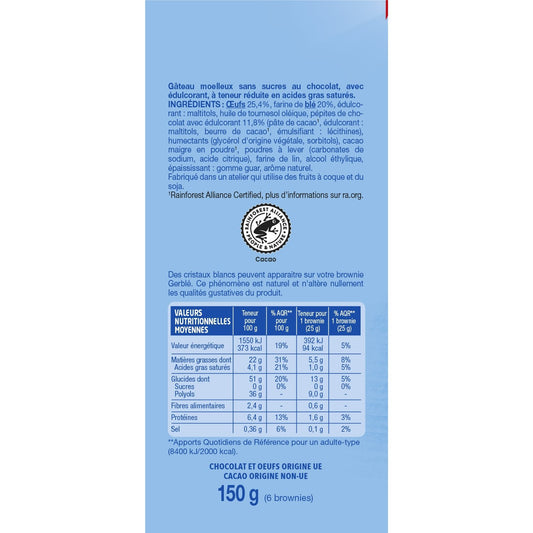 Brownie Sans Sucres GERBLE