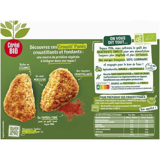 Crispy Breaded Veggie Smoked Paprika, Zucchini, Emmental CEREAL ORGANIC