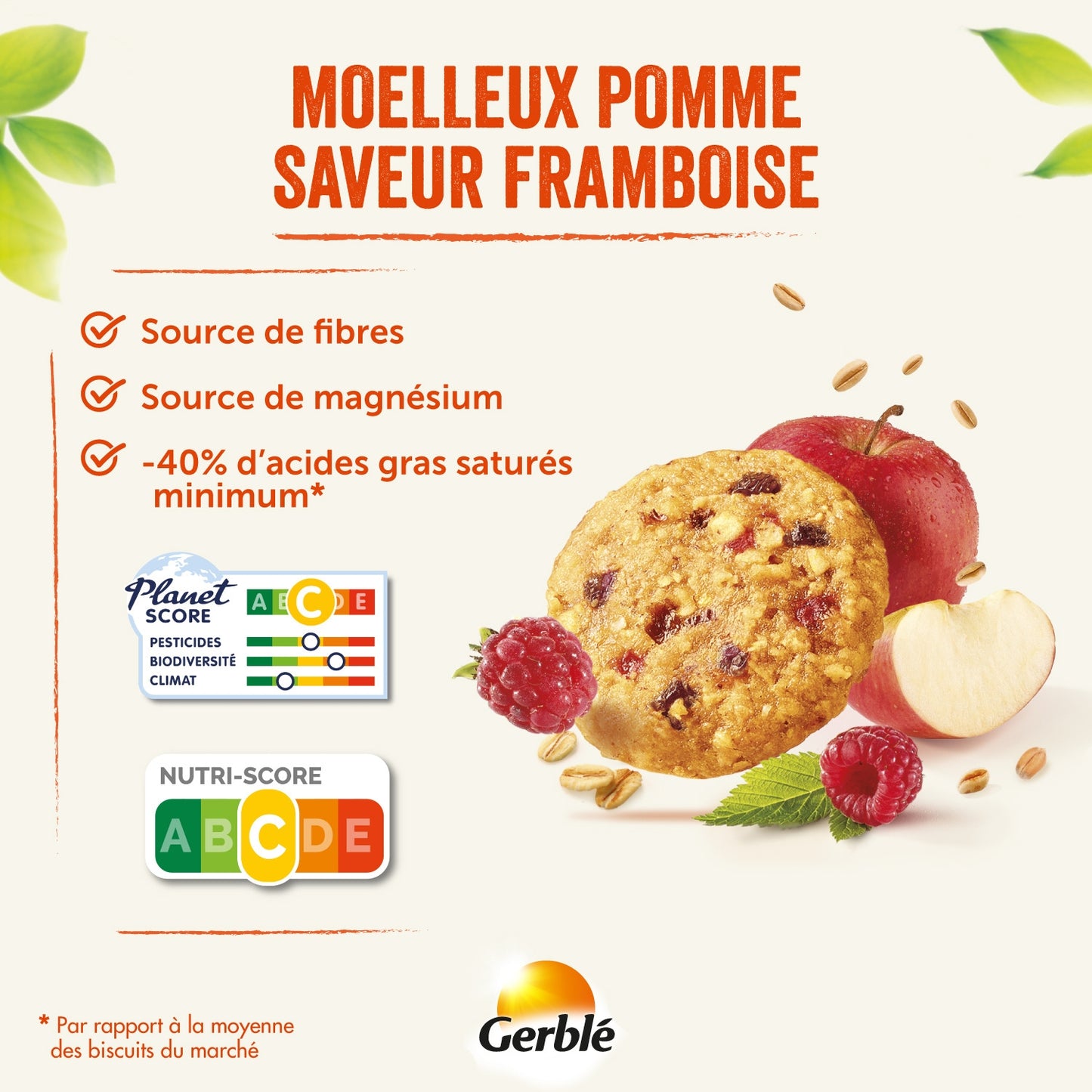 GERBLE Soft Apple Raspberry Biscuit