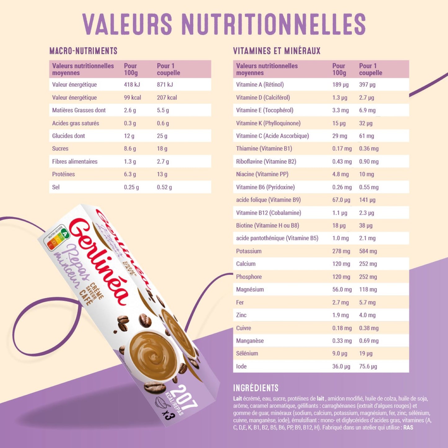 GERLINEA Coffee Cream Slimming Meal Bowl