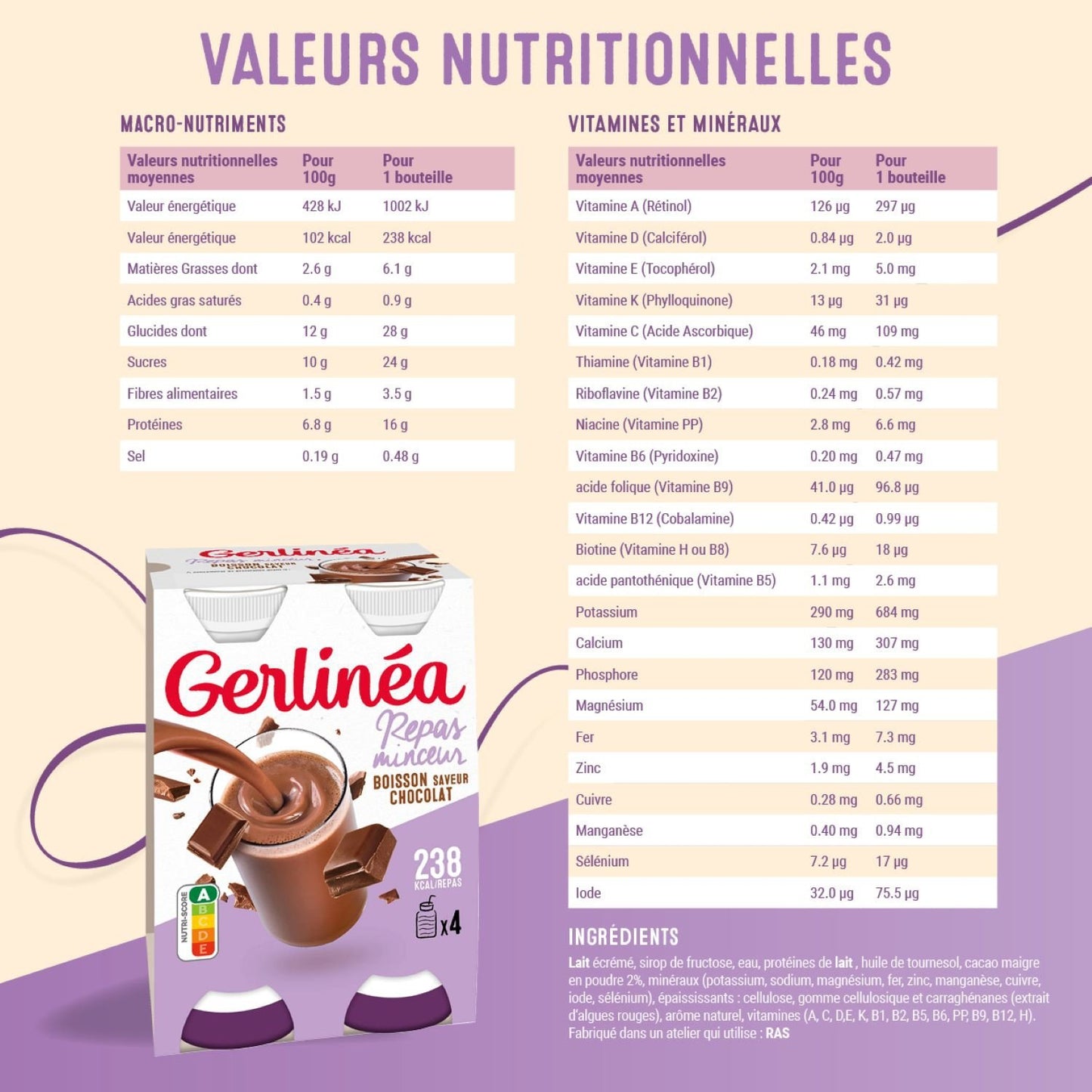 GERLINEA Chocolate Slimming Meal Drink