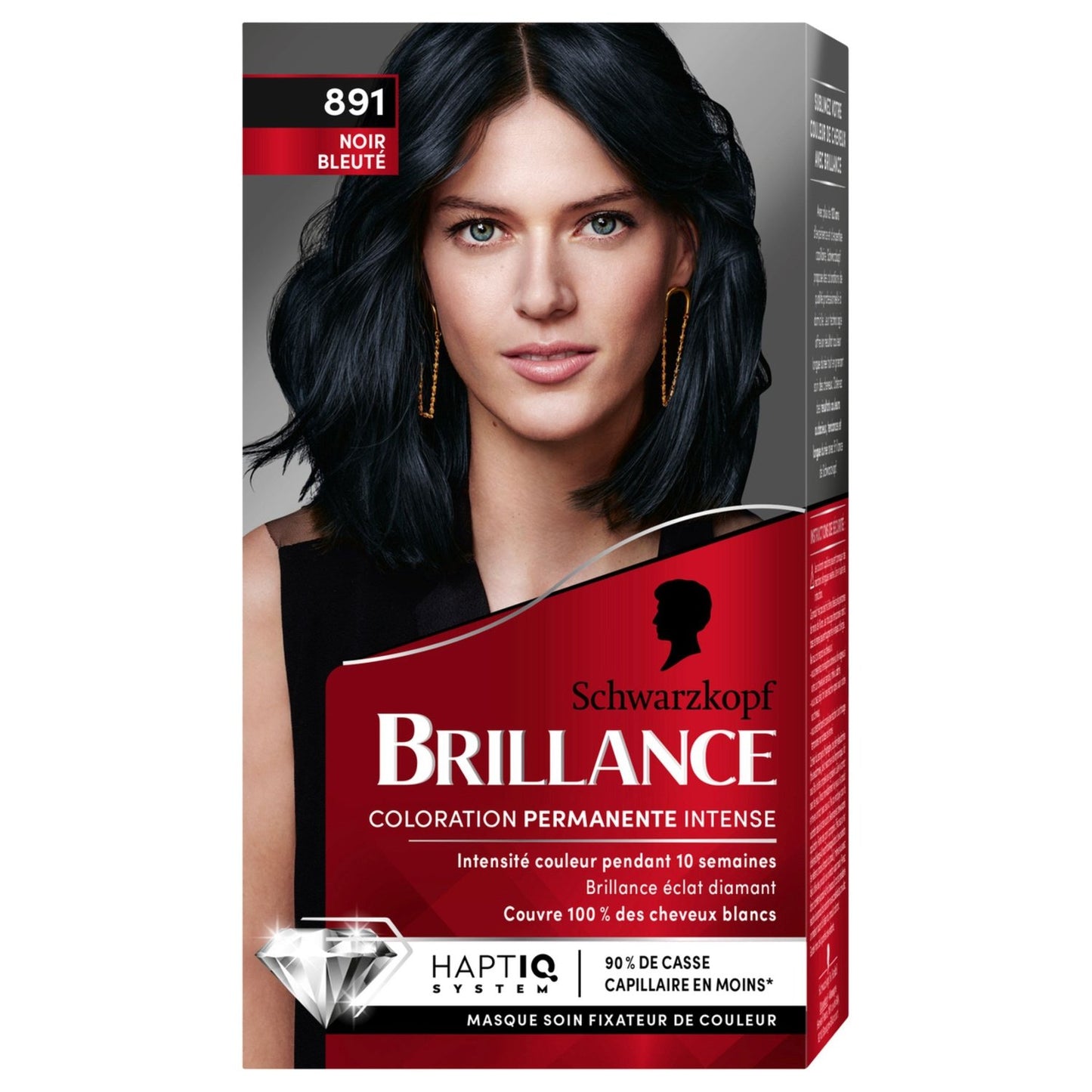 Coloration Permanente 891 Noir Bleuté Brillance SCHWARZKOPF la boîte de 227mL