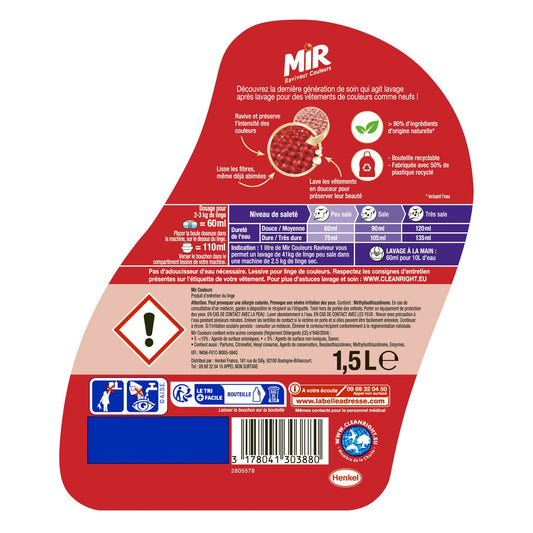 Lessive Liquide Couleur Raviveur Plus MIR