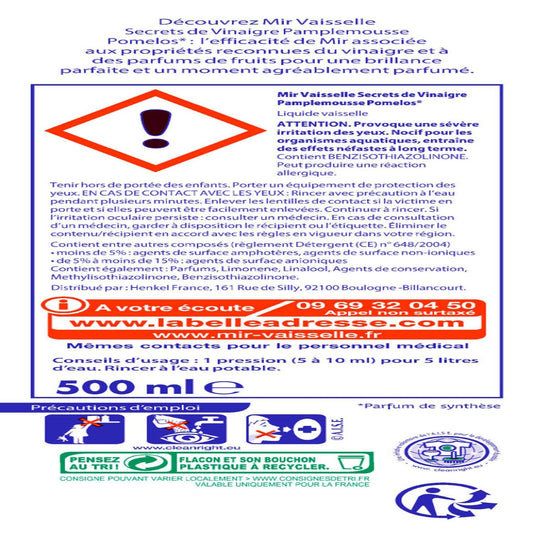 Liquide Vaisselle Pamplemousse MIR