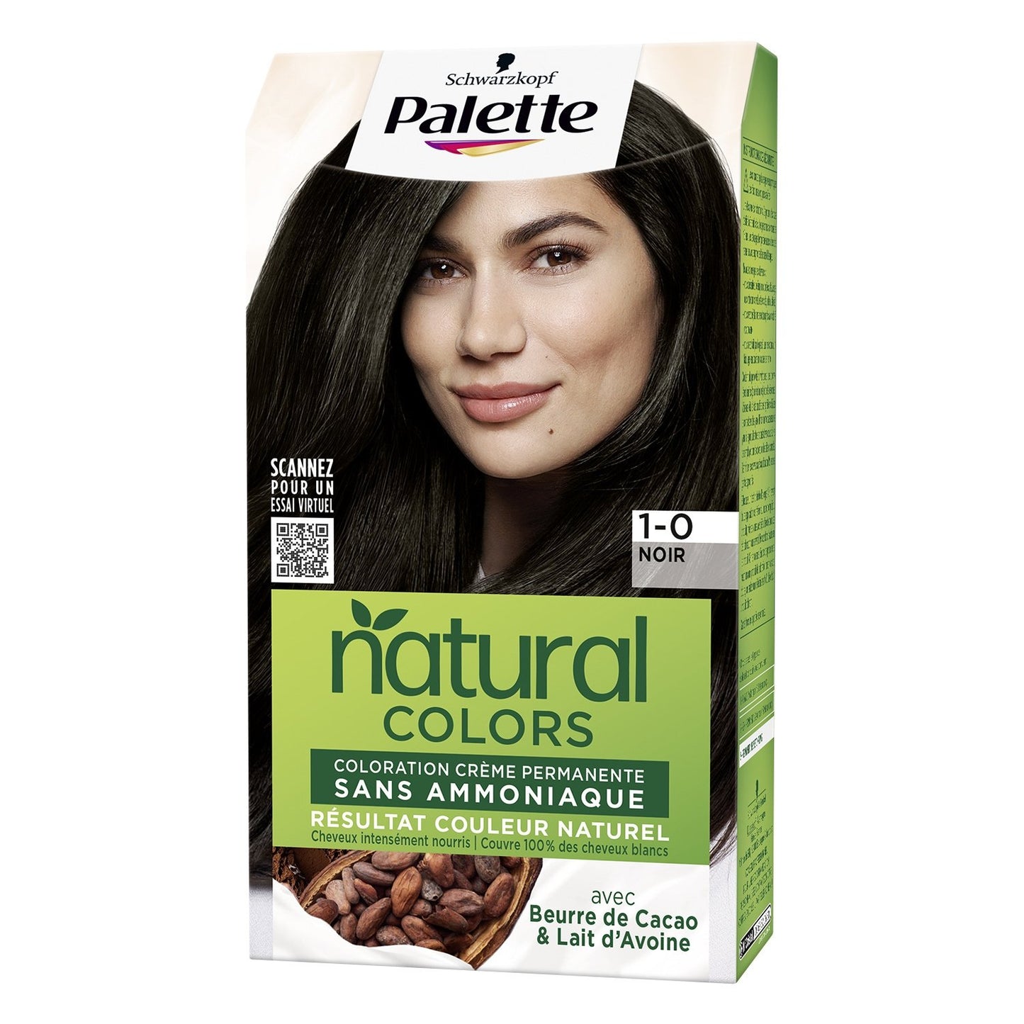 Permanent Hair Color 1-0 Black Natural Colors SCHWARZKOPF PALETTE